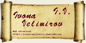 Ivona Velimirov vizit kartica